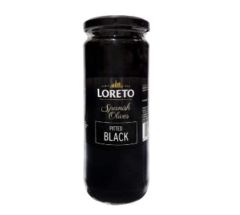 زیتون سیاه بدون هسته اسپانیایی لورتو LORETO وزن 330 گرم
