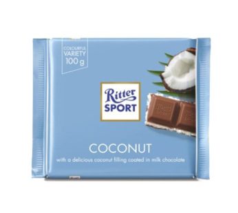 شکلات ریتر اسپرت Ritter Sport با طعم Coconut وزن ۱۰۰ گرم