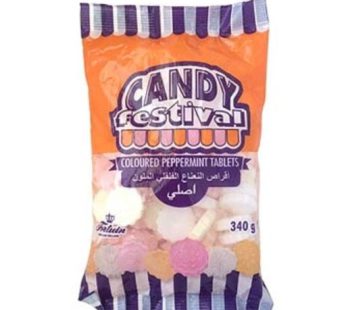 قرص نعناع فلفلی رنگی کندی فستیوال candy festival وزن 340 گرم