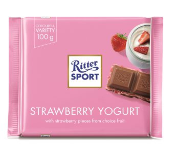 شکلات توت فرنگی ریتر اسپرت Ritter Sport Strawberry Yogurt وزن 100 گرم