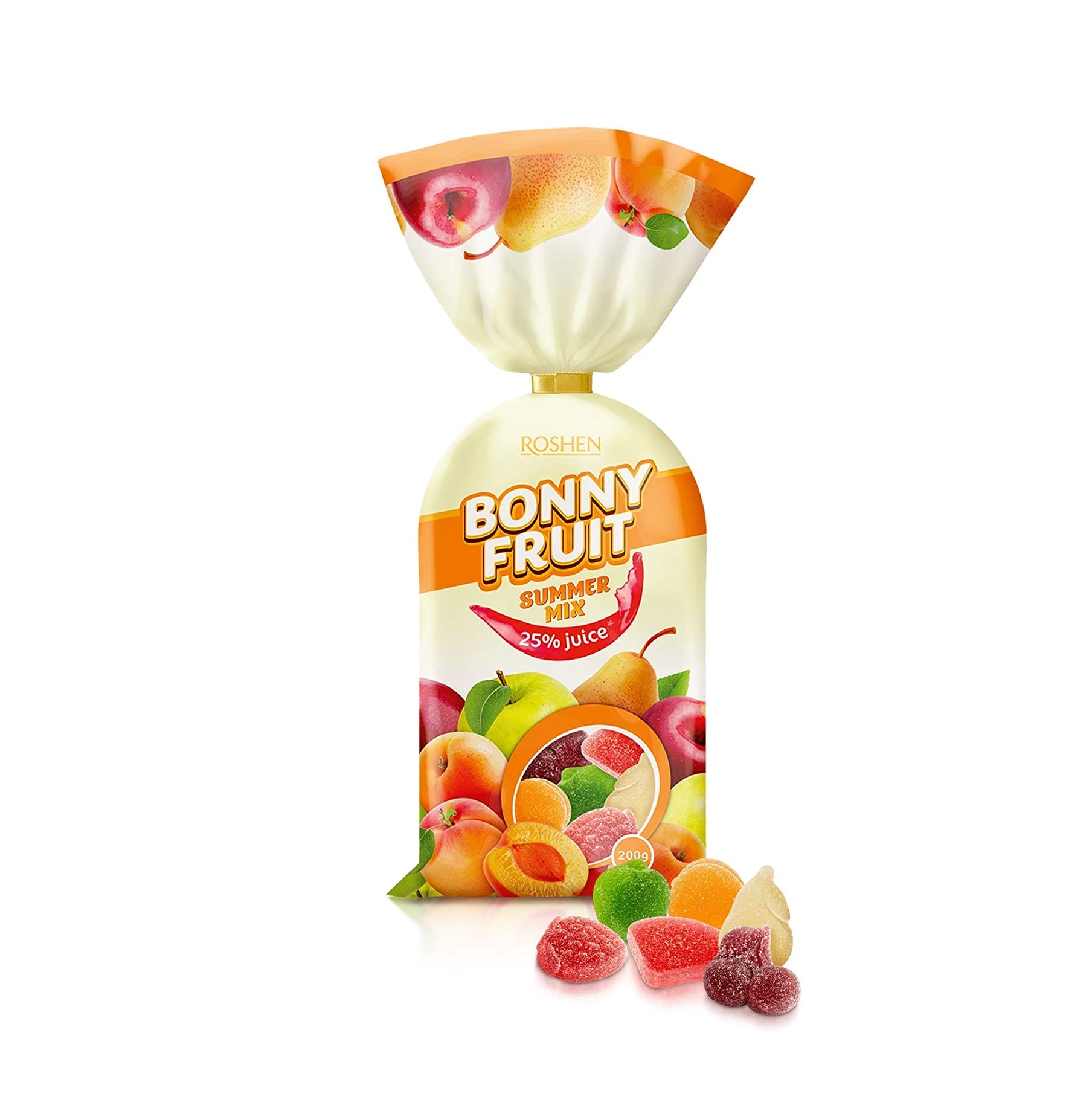 پاستیل میوه ای بونی فروت روشِن مدل summer mix( میوه های گرمسیری)