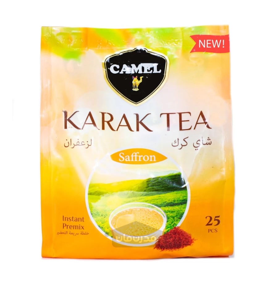 شیر چای کرک زعفرانی Camel بسته 25 عددی