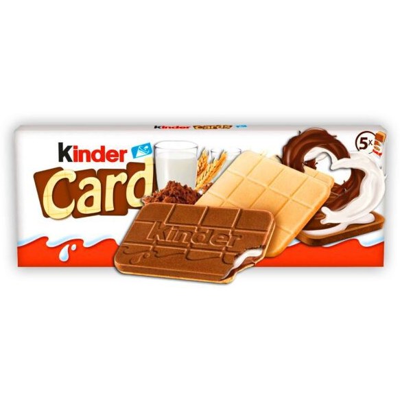 ویفر شیر شکلاتی کیندر کاردز بسته 5 عددی Kinder Cards
