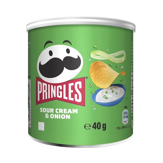 چیپس پرینگلز با طعم پیاز و خامه ترش Pringless وزن 40 گرم
