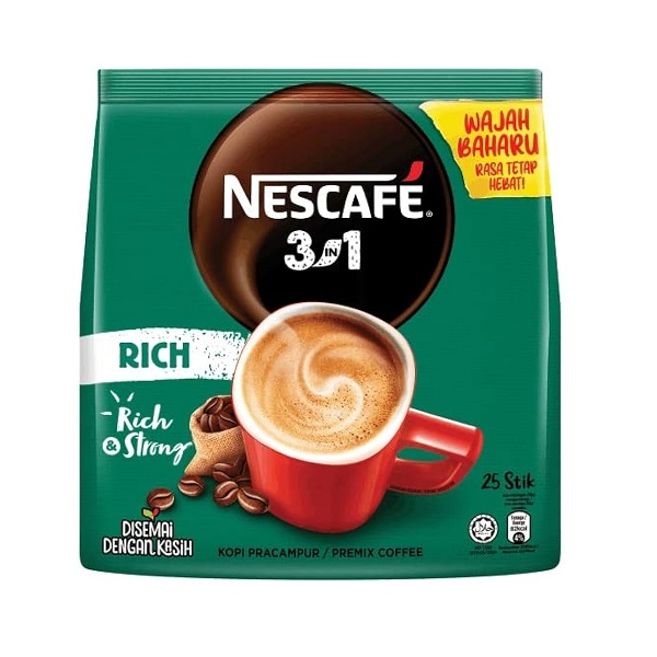 قهوه فوری 3 در 1 نسکافه مدل Rich بسته 25 عددی