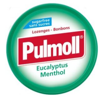 آبنبات پولمول Pulmoll با طعم منتول اکالیپتوس وزن 45 گرم