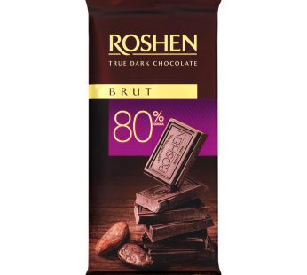 شکلات تخته ای تلخ روشن 80% Roshen Brut وزن 85 گرم