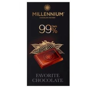 شکلات تخته ای تلخ 99% میلینیوم  Millennium وزن 100 گرم