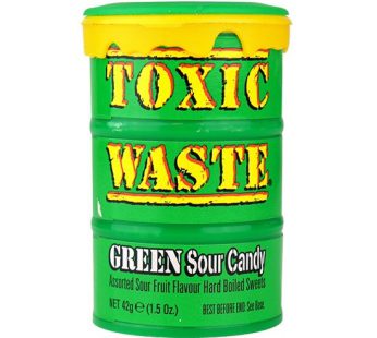 آبنبات ترش سبز Toxic Waste وزن 42 گرم